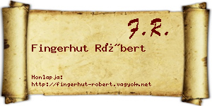 Fingerhut Róbert névjegykártya