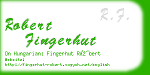robert fingerhut business card